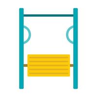 Exerciser on playground icon, flat style vector