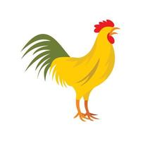 Gallic rooster, symbol of France icon, flat style vector