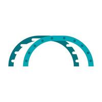 Blue climbing stairs on a playground icon vector
