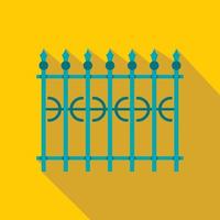 Park fence icon, flat style vector