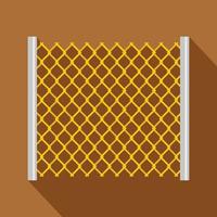 Perforated gate icon, flat style vector