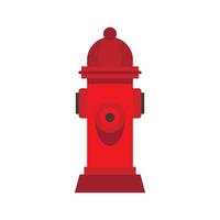 Red fire hydrant icon, flat style vector
