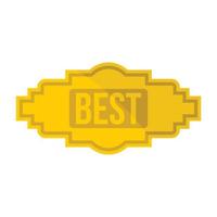 Best label icon, flat style vector