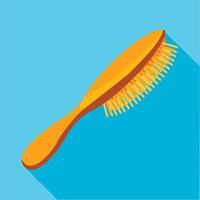 Hairbrush icon, flat style vector