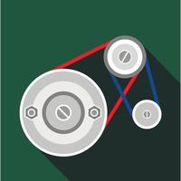 Mechanic belt icon, flat style vector