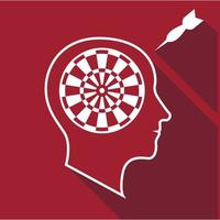 Great brain icon, flat style vector