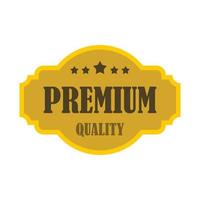 Premium quality label icon, flat style vector