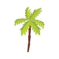 Palm tree icon, flat style vector