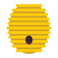 Beehive icon, flat style vector