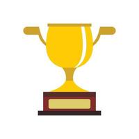 Gold cup icon, flat style vector