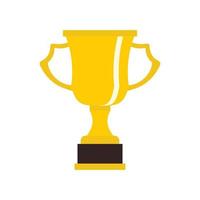 Cup for win icon, flat style vector