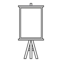 Easel icon, outline style vector