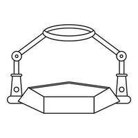 Table magnify icon, outline style vector