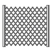 Perforated gate icon, outline style vector