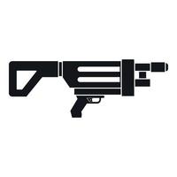 Game gun icon, simple style vector