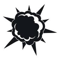 Powerful explosion icon, simple style vector