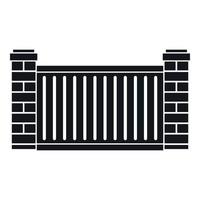 Home fence icon, simple style vector