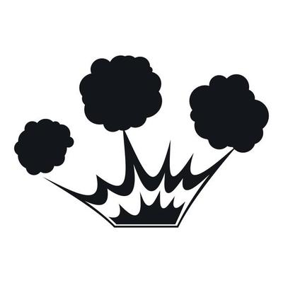 Explosion icon, simple style