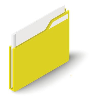 Folder icon, isometric style