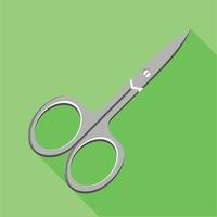 Nain scissors icon, flat style vector