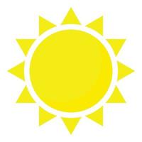 Summer sun icon, cartoon style vector