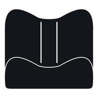 Orthopedic pillow icon, simple style vector