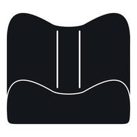 Orthopedic pillow icon, simple style vector