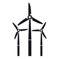 Windmill icon, simple style vector