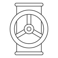 Valve icon, outline style vector