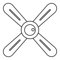 Propeller icon, outline style vector