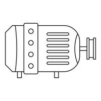 Electric motor icon, outline style vector