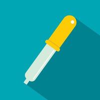 Color picker pipette icon, flat style vector