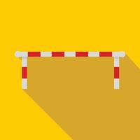 Striped barrier icon, flat style vector