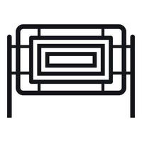 Square fence icon, simple style vector