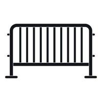 Steel barrier icon, simple style vector