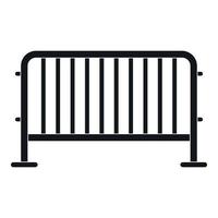 Steel barrier icon, simple style vector