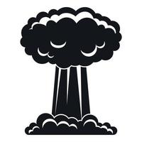 Mushroom cloud icon, simple style vector