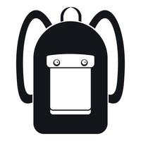 Backpack icon, simple style vector