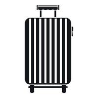 Suitcase on wheels icon, simple style vector