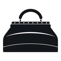 Carpetbag icon, simple style vector