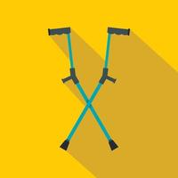 Other crutches icon, flat style vector