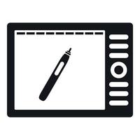 Graphics tablet icon, simple style vector