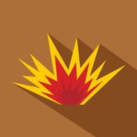 Nuclear explosion icon, flat style