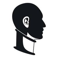 Cervical collar icon, simple style vector