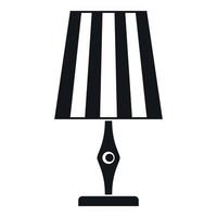 Table lamp icon, simple style vector