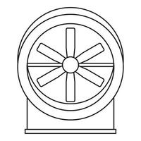 Fan with twist mechanism icon, outline style vector