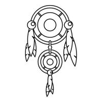Dreamcatcher icon, outline style vector