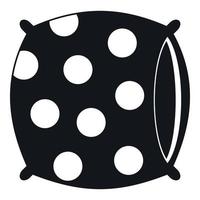 Pillow with dots icon, simple style vector