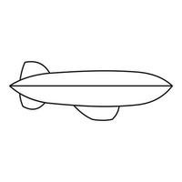 Dirigible icon, outline style vector