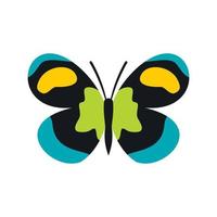 Unusual butterfly icon, flat style vector